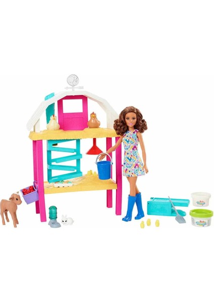 Barbie Eğlenceli Çiftlik Hayatı HGY88 Kız Erkek Çocuk Oyuncak Eğitici Oyuncaklar