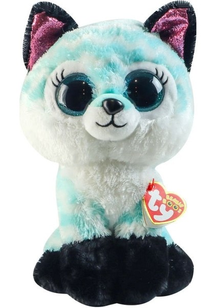 Ty Beanie Boos Mavi Şevron Desenli Peluş Tilki Atlas 17CM Kız Erkek Çocuk Oyuncak Eğitici Oyuncaklar