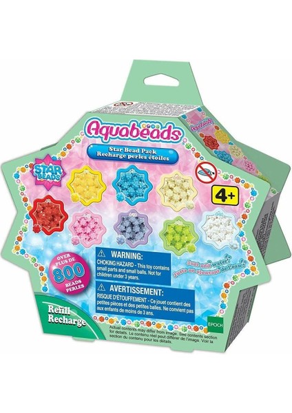 31603 Aquabeads Star Bead Yedek Boncuk Paketi / Epoch / +4 Yaş Kız Erkek Çocuk Oyuncak Eğitici Oyunc