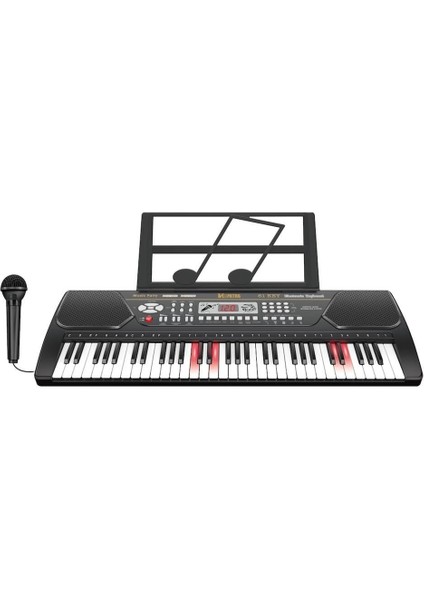 TFL-328-21 Vlektro 61 Tuş Işıklı Büyük Piyano -Vrd Kız Erkek Çocuk Oyuncak Eğitici Oyuncaklar