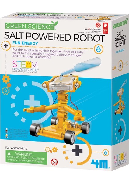 4m Tuzlu Su ile Çalışan Robot Kiti Kız Erkek Çocuk Oyuncak Eğitici Oyuncaklar