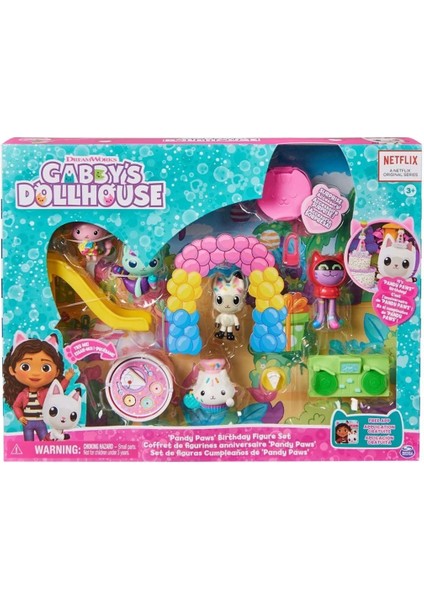 6069141 Gabbys Dollhouse Hayal Evi Pandi Patinin Doğum Günü Seti Kız Erkek Çocuk Oyuncak Eğitici Oyu
