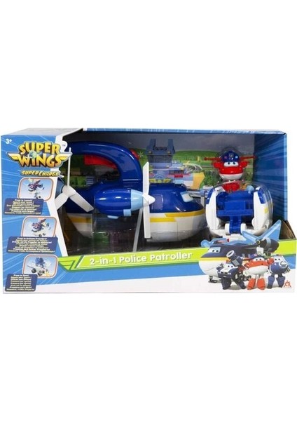 Harika Kanatlar 2 In 1 Police Devriyesi ve Uçağı Kız Erkek Çocuk Oyuncak Eğitici Oyuncaklar