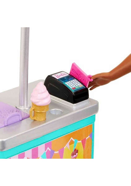 HNK99 Barbie Brooklyn ve Malibu'nun Sahildeki Yiyecek Standı Kız Erkek Çocuk Oyuncak Eğitici Oyuncak modelleri