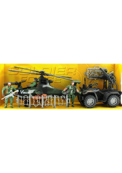 Atv ve Helikopterli Askeri Oyun Seti Kız Erkek Çocuk Oyuncak Eğitici Oyuncaklar