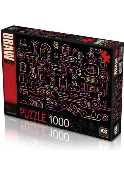 20518 Puzzle 1000 Robot Workshop Kız Erkek Çocuk Oyuncak Eğitici Oyuncaklar