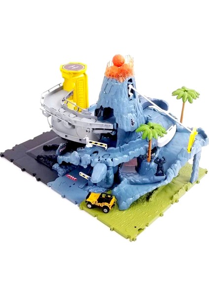 Matchbox Aksiyon Sürücüleri Volkanik Alanda Macera Oyun Seti HHW21 Kız Erkek Çocuk Oyuncak Eğitici O