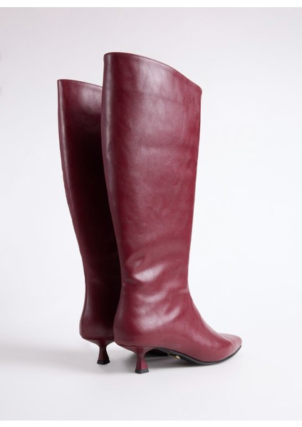 Bordo Kadın Çizme Kıtten-Lancy modelleri