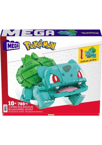 HNT96 Mega Pokémon™ Jumbo Bulbasaur 789 Parça +10 Yaş Kız Erkek Çocuk Oyuncak Eğitici Oyuncaklar