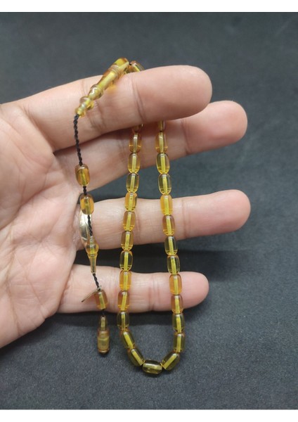 Serdal Akdeniz Usta Eseri Çift Kat Cilalı Bilek Boy (Küçük Boy) Zar Kehribar Sertifikalı 8628