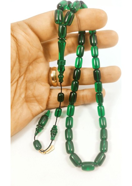 Ayhan Turan Usta Eseri Şeffaf Delim Çift Kat Cilalı Halkalı Imame Zar Kehribar Sertifikalı 8636 fırsatları