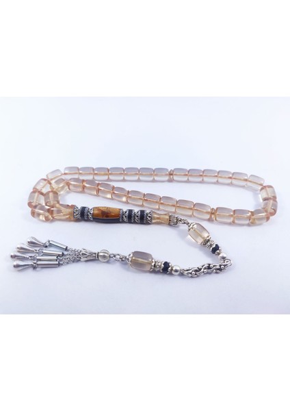 Şevket Alkan Usta Eseri Gümüş Nakkaşlı Alman Zar Kehribar Sertfikalı 8669