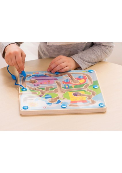 Classic World Ahşap Mıknatıslı ve Boncuklu Labirent Bulmaca Kız Erkek Çocuk Oyuncak Eğitici Oyuncakl fiyatları