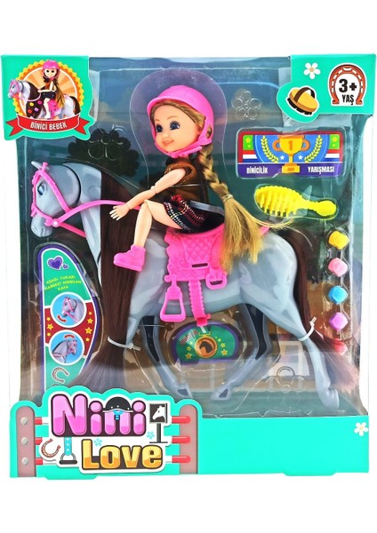 Nini Love Binici Bebek Gri At Kız Erkek Çocuk Oyuncak Eğitici Oyuncaklar fiyatları