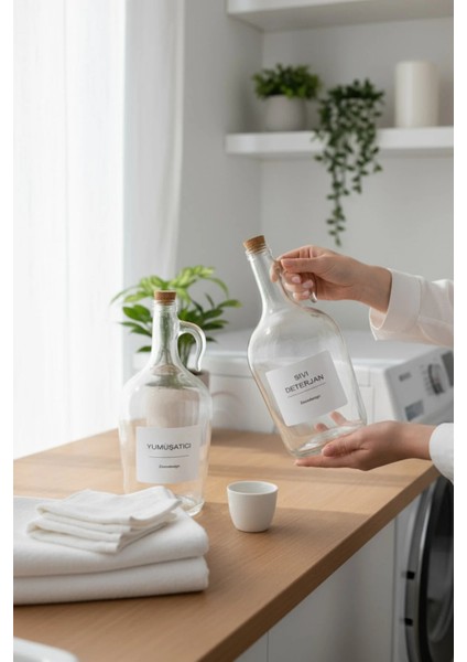 Dekoratif Mantar Kapaklı Yumuşatıcı ve Sıvı Deterjan Şişesi 1500 Ml(1.5 Litre) fırsatları