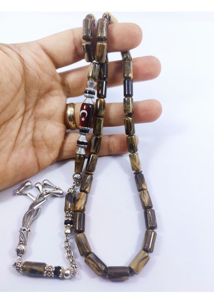 Şevket Alkan Usta Eseri Gümüş Nakkaşlı Fransız Galalit Sertfikalı 8672 fırsatları