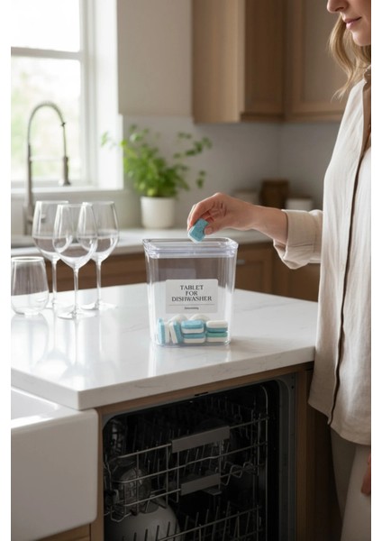 Bulaşık Makinası Tablet Deterjanlık Mika Vakum Kapak 2600ml modelleri