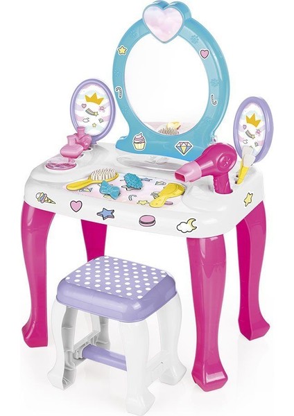 2568 Oyuncak Unıcorn Makyaj Masası ve Tabure Seti Kız Erkek Çocuk Oyuncak Eğitici Oyuncaklar fiyatları