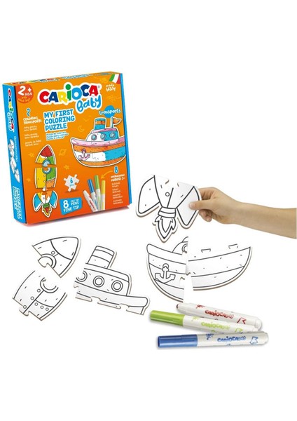 Carioca Boyanabilir Taşıtlar Bebek Puzzle Kız Erkek Çocuk Oyuncak Eğitici Oyuncaklar