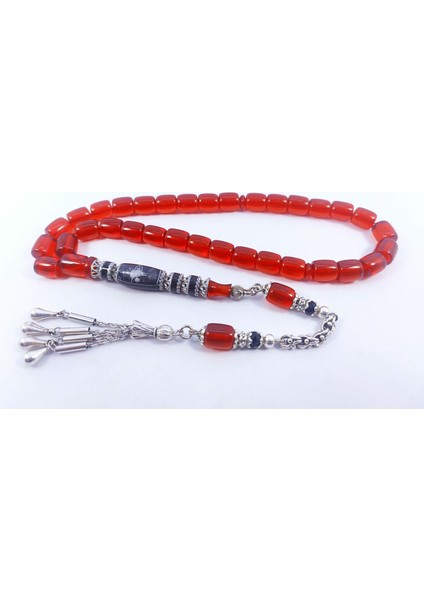 Şevket Alkan Usta Eseri Gümüş Nakkaşlı Alman Zar Kehribar Sertfikalı 8670