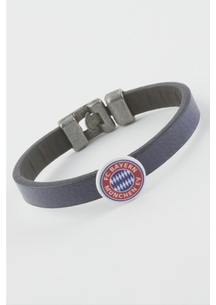 Techmrt Lacivert Renkli Suni Deri Bileklik-Lacivert