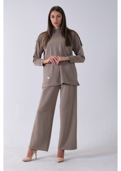 Haki Omuz Apolet Detaylı Yakası Ipli Tunik Pantolonlu Takım 4577281.23 modelleri