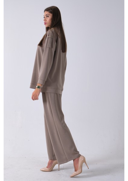 Haki Omuz Apolet Detaylı Yakası Ipli Tunik Pantolonlu Takım 4577281.23 fırsatları