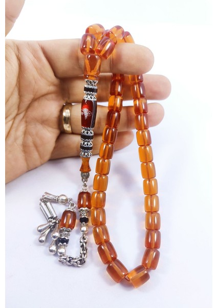 Şevket Alkan Usta Eseri Gümüş Nakkaşlı Alman Zar Kehribar Sertfikalı 8671 fırsatları