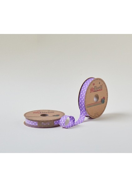 Biye Büyük Puanlı Katlı A18 Mor 2 cm 25 Metre %65 %35 Polyester