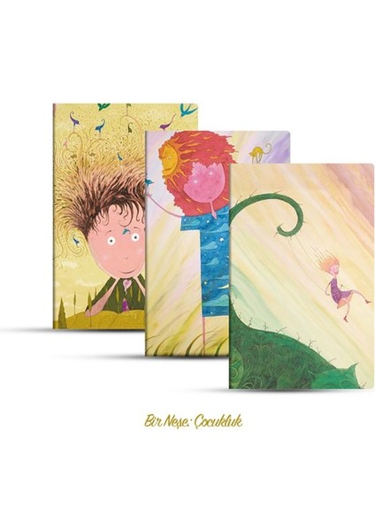 Üçlü Çizgili Defter Seti: Bir Neşe: Çocukluk