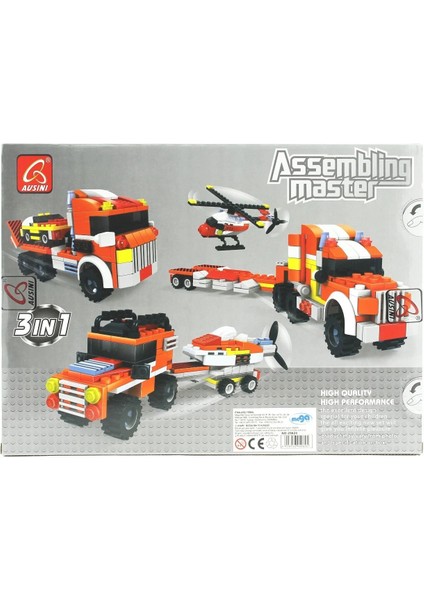 Ausini Assembling Master 3 In 1 312 Parça Araç Taşıyıcı Tır Kız Erkek Çocuk Oyuncak Eğitici Oyuncakl modelleri