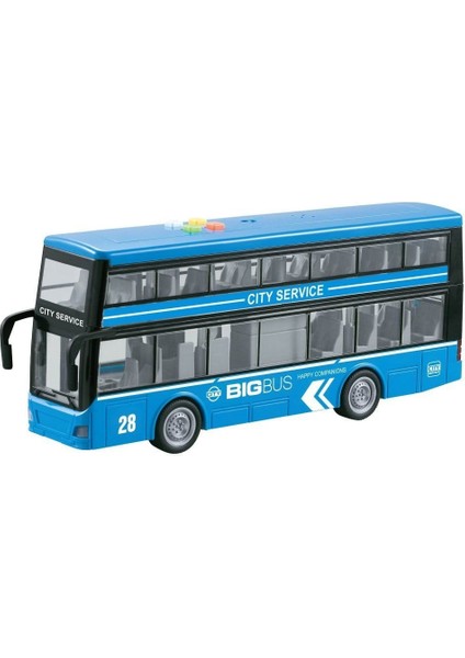 WY912A-B Sesli ve Işıklı Çift Katlı Otobüs 1:16 Kız Erkek Çocuk Oyuncak Eğitici Oyuncaklar fiyatları