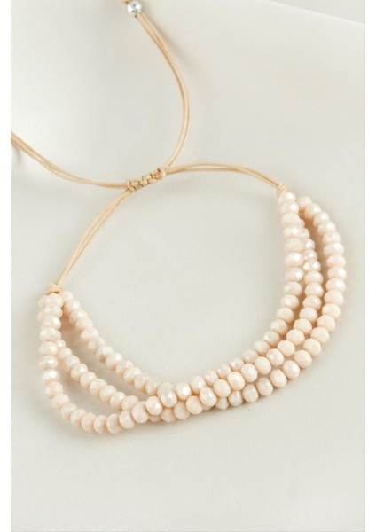 Techmrt Üçlü Kristal Bileklik-Sütlü Kahve