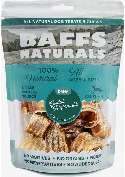 Baffs Naturals Dana Gırtlak Atıştırmalık %100 Doğal Köpek Ödül Maması 100 gr