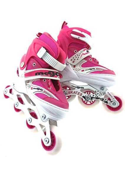Mega Işıklı Pembe Paten - Işıklı Paten 38-41 Numaraları Arası Kullanılır Kız Erkek Çocuk Oyuncak Eği