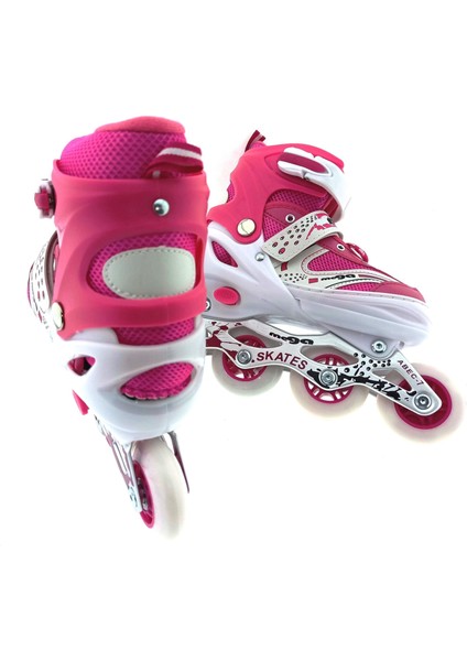 Mega Işıklı Pembe Paten - Işıklı Paten 38-41 Numaraları Arası Kullanılır Kız Erkek Çocuk Oyuncak Eği fiyatları