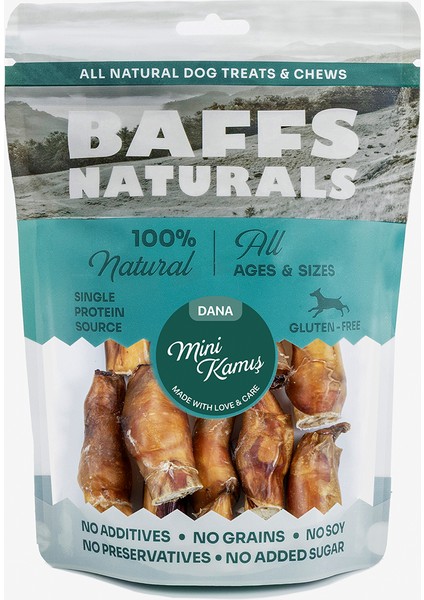 Baffs Naturals Dana Kamış Atıştırmalık %100 Doğal Çiğnemelik Köpek Ödül Maması 100 gr