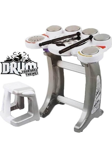 Drum Rock Elektronik Bateri Seti Kız Erkek Çocuk Oyuncak Eğitici Oyuncaklar