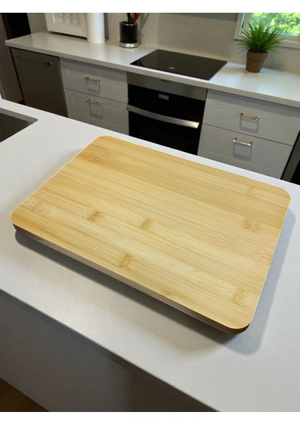 Ayaklı Bambu Sunum ve Kesme Tahtası – Doğal Bambu, 32X22X3 cm | Servis Tahtası, Kahvaltı Sunum Tahtası, Mutfak Kesme Tahtası