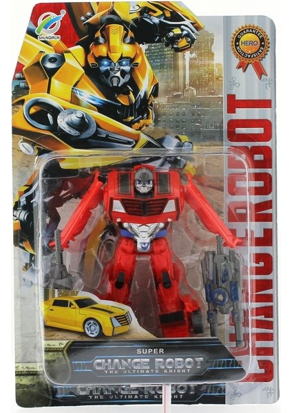 Araca Dönüşen Kırmızı Süper Robot Kız Erkek Çocuk Oyuncak Eğitici Oyuncaklar