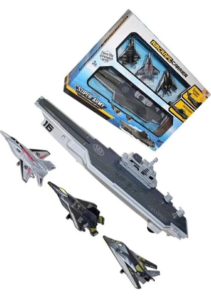 Fırlatıcılı Uçak Gemisi Kız Erkek Çocuk Oyuncak Eğitici Oyuncaklar