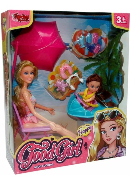 WG-66743 Kutulu 29CM Aksesuarlı Anne ve Bebek Kız Erkek Çocuk Oyuncak Eğitici Oyuncaklar