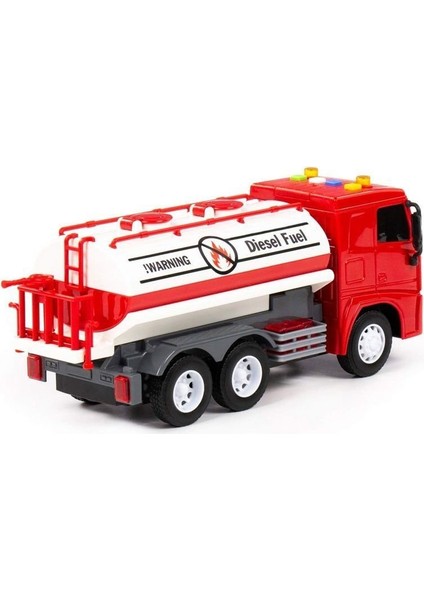 96296 City-2 Sürtmeli V2 Tanker Işıklı ve Sesli Kırmızı Kabin Kutuda - Polesie Kız Erkek Çocuk Oyunc modelleri