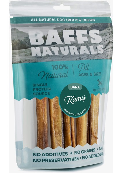Baffs Naturals Dana Kamış %100 Doğal Çiğnemelik Köpek Ödül Maması 100 gr fiyatları