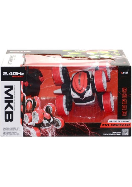 MKB-5588-617 Kumandalı Şarjlı 3 Tekerlek Akrobat Araba Kız Erkek Çocuk Oyuncak Eğitici Oyuncaklar