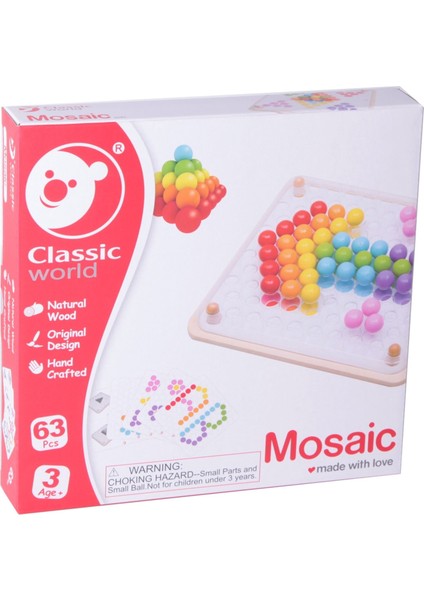 Classic World Ahşap Mozaik Bulmaca Kız Erkek Çocuk Oyuncak Eğitici Oyuncaklar fiyatları