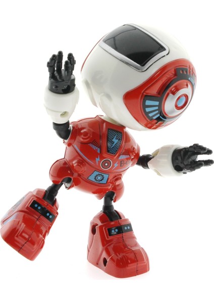Dekoratif Sesli Işıklı Mini Sevimli Kırmızı Robot Kız Erkek Çocuk Oyuncak Eğitici Oyuncaklar