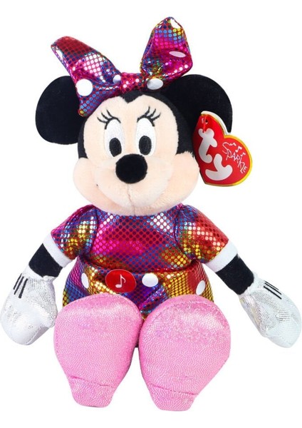 Ty Sparkle Sesli Peluş Minnie Mouse Rainbow 21CM Kız Erkek Çocuk Oyuncak Eğitici Oyuncaklar fiyatları