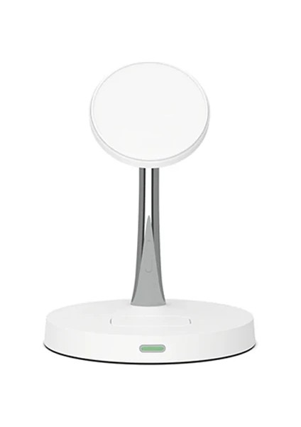 Ally 15W 2 In 1 Masaüstü Kablosuz Şarj Standı Magsafe TUTUCU-(5775) - M905B498-N98905