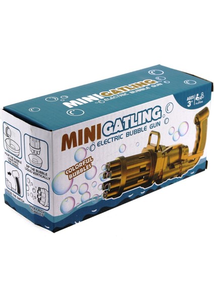 Pilli Siyah Köpük Balon Tabancası Kız Erkek Çocuk Oyuncak Eğitici Oyuncaklar